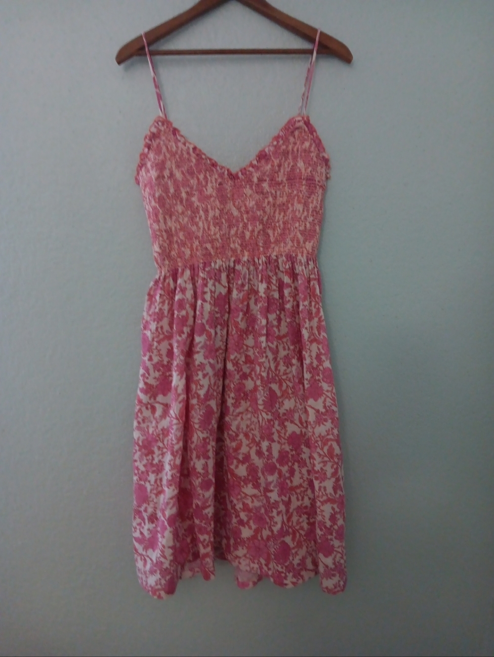 Free People Pink Floral Smocked Mini Dress - Picture 2 of 6